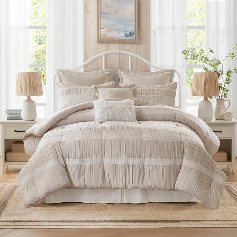 Madison Park Perryn 7 Piece Jacquard Comforter Set
