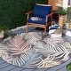 preview thumbnail 4 of 53, SAFAVIEH Cabana Tawnee Indoor/ Outdoor Waterproof Transitional Rug 6'5" Round - Black/Rust