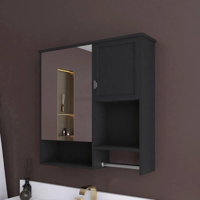 29'' x 28" Rectangular MDF Medicine Cabinet with Mirror