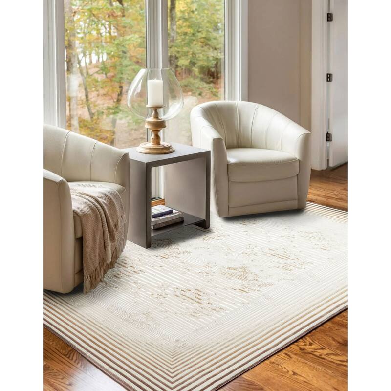 ECARPETGALLERY Machine Made Ramona Tan Area Rug