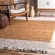preview thumbnail 22 of 31, Nuloom Hand-woven Leather/ Cotton Tassel Area Rug 4' x 6' - Natural - Runner