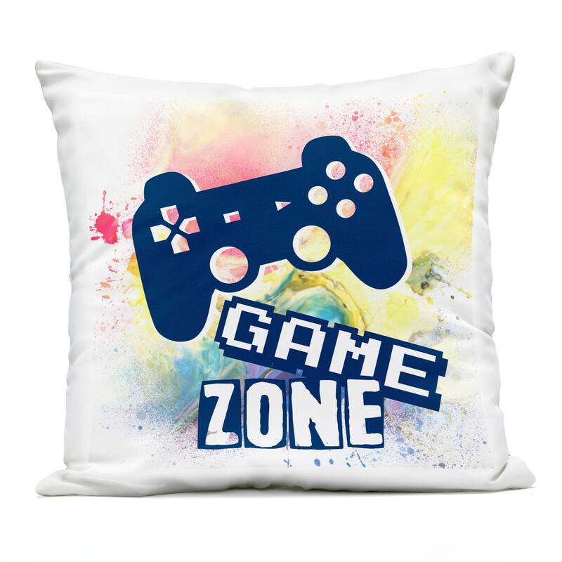 Stupell Retro Modern Game Zone Printed Outdoor Throw Pillow Design by Marcus Prime - Accent - Polyester - Yellow - Single
