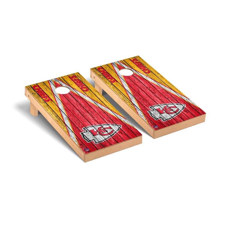 Kansas City Chiefs NFL Football Triangle Cornhole Board Set - NO Accessories