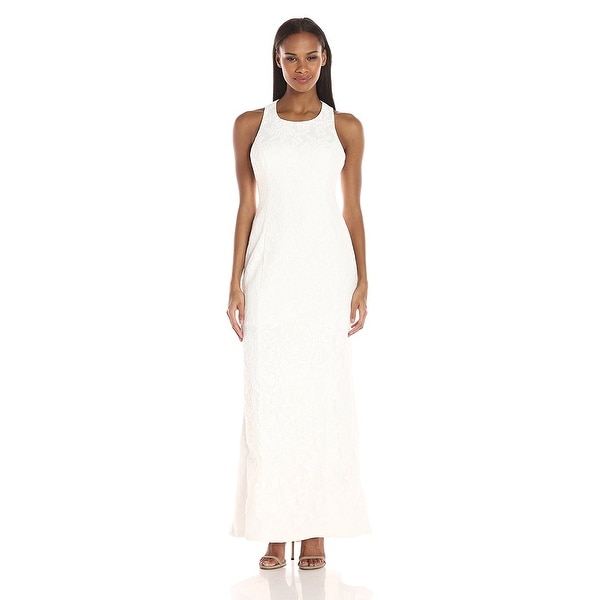 Shop Calvin Klein Open Back Lace Sleeveless Evening Gown Dress - 2 - Free Shipping Today ...