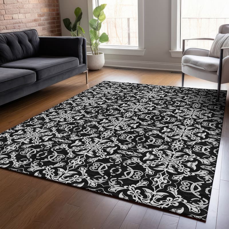 Machine Washable Indoor/ Outdoor Chantille Traditional Medallions Rug