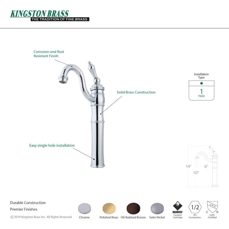 Kingston Brass Victorian Vessel Sink Faucet