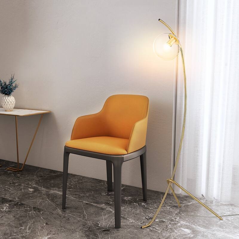 Light Society Addis Floor Lamp - Brushed Brass/Clear