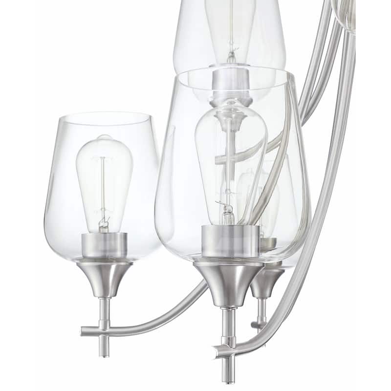 9 Light Shaded Tiered Chandelier