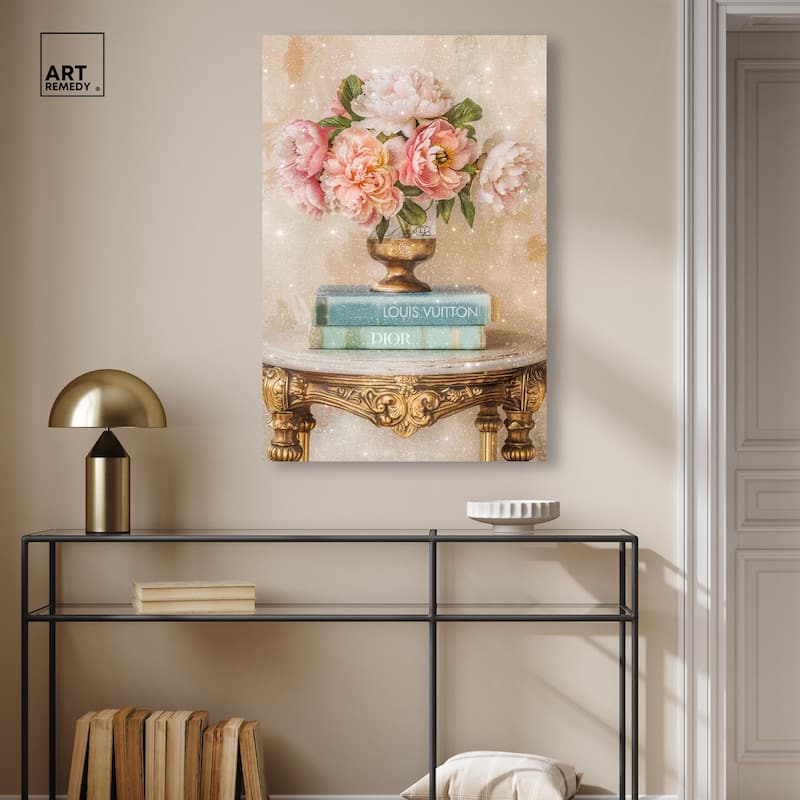 Antique Table Vase Canvas by Art Remedy, Gallery Wrapped