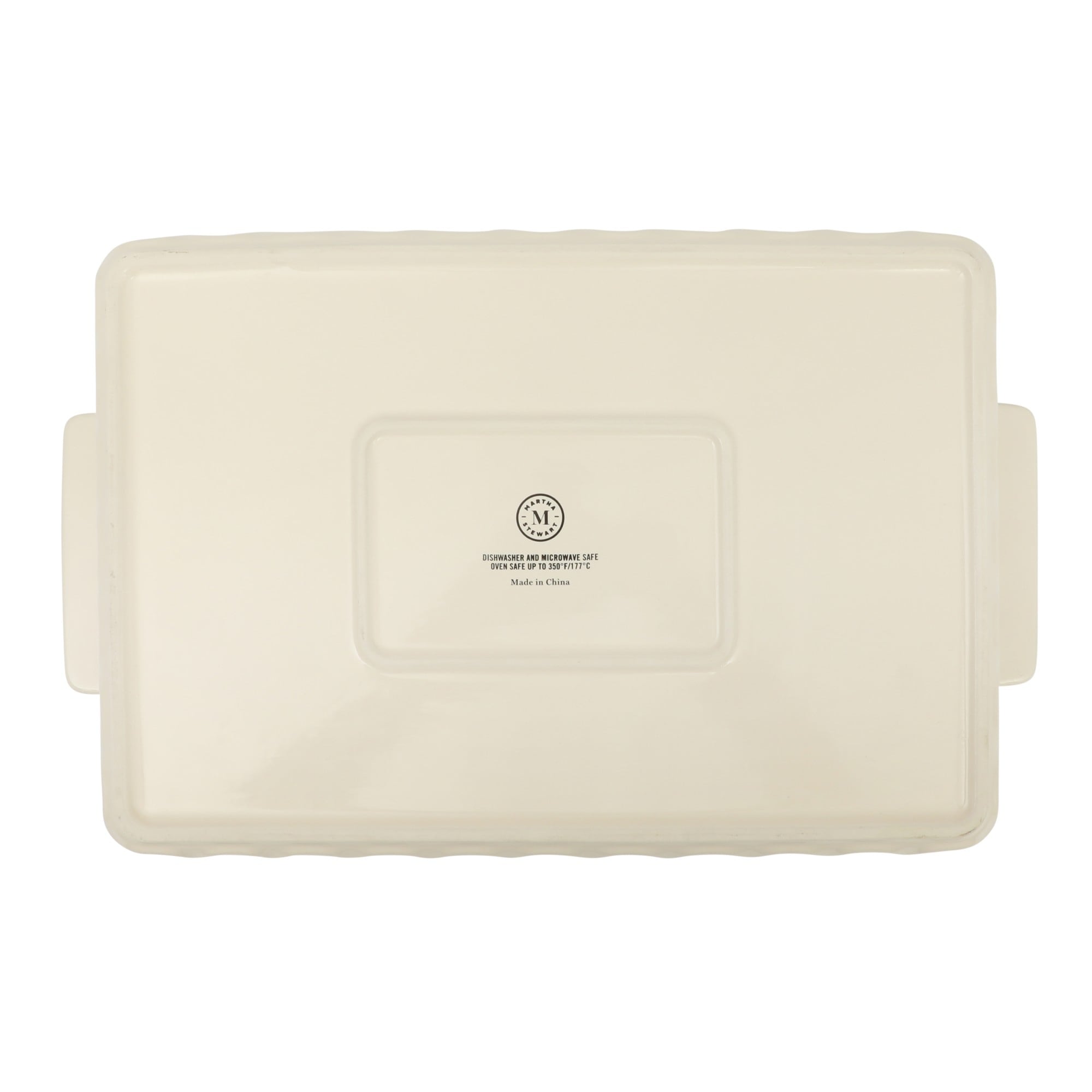 Martha Stewart Broadbrook Keramik-Backform – Rechteckig, 33x22,9 Cm, Cremefarben, Ofen- & Spülmaschinenfest