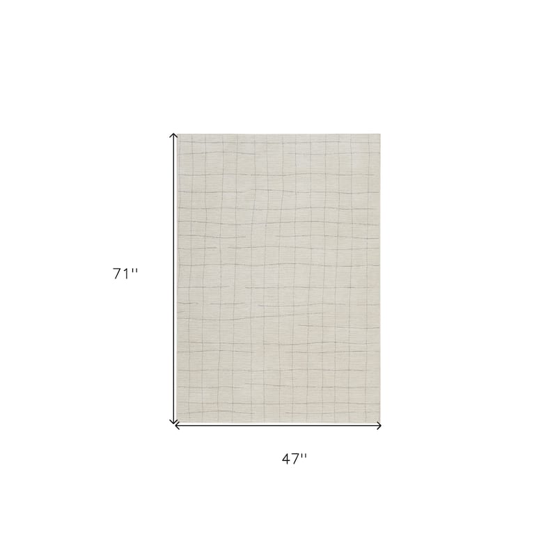 HomeRoots Abstract Scandinavian Rectangle Area Rug