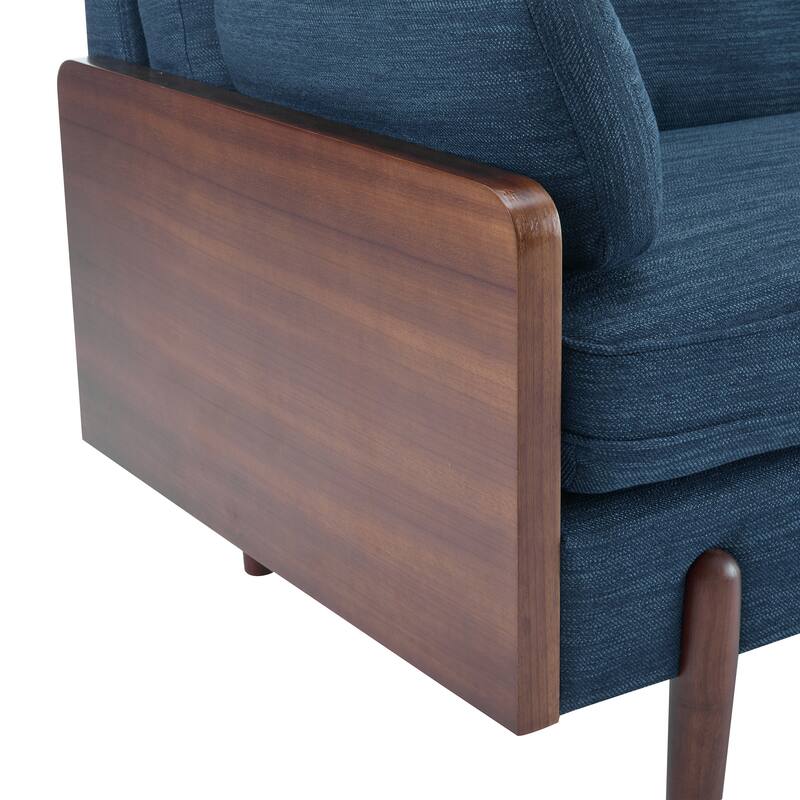 Mid-Century Modern Sofa with Slim Track Arms