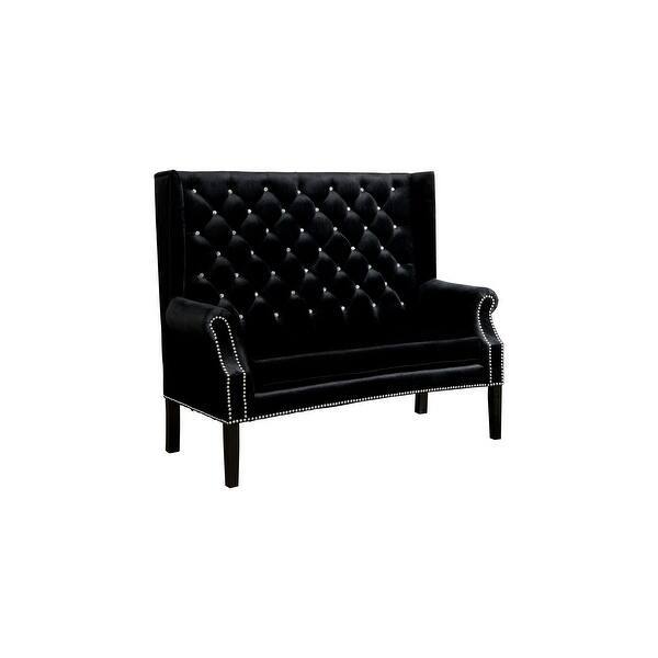 Shop Furniture Of America Olis Contemporary Fabric Tufted Loveseat Bench Overstock 15232642
