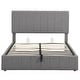 preview thumbnail 4 of 10, Full Size Upholstered Platform Bed with a Hydraulic Storage System, Gray