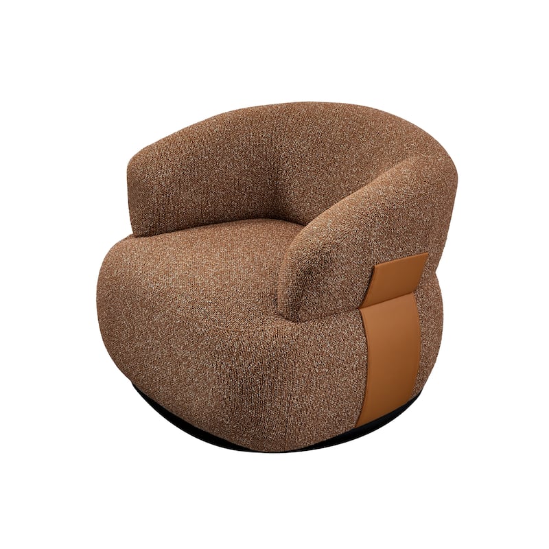 Kieon 33"W 360 Swivel Barrel Chair Modern Accent Chair Set of 2