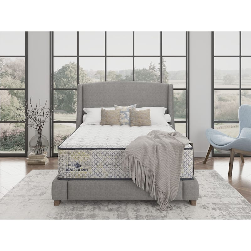 Kingsdown Prime Glencastle 13.5 Inch Premium Plush Hybrid Luxury Mattress with Foundation Included
