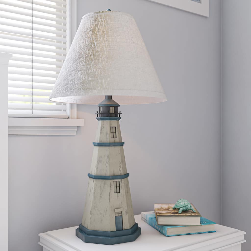 Kenroy Home Nantucket Lighthouse Table Lamp - Antique White