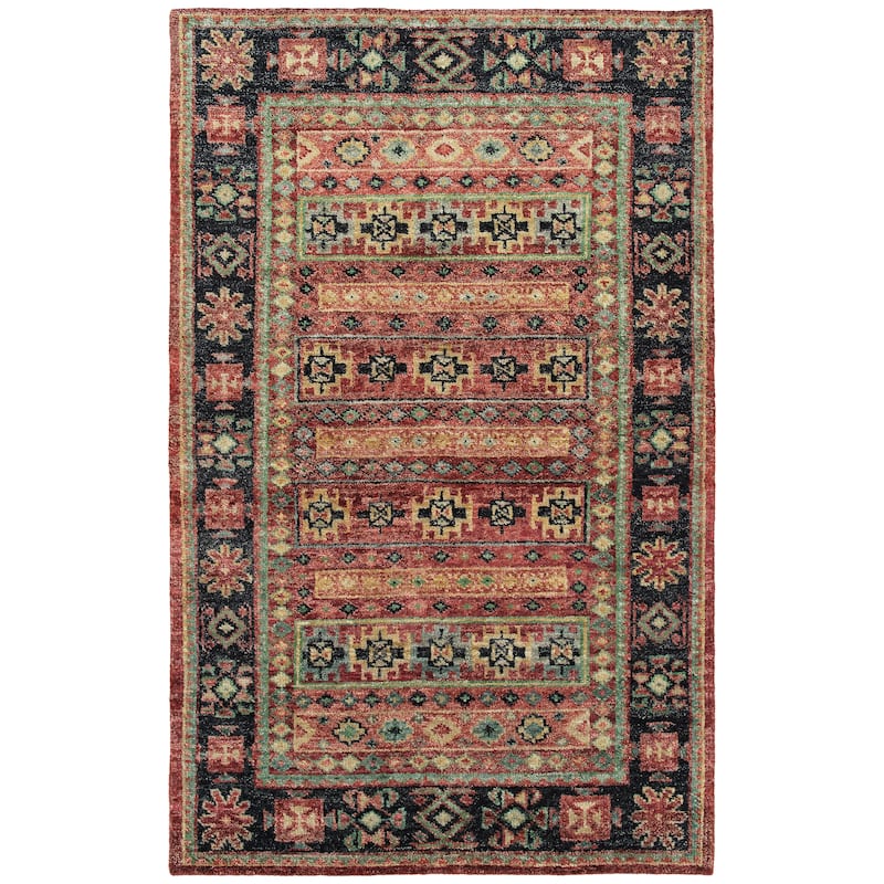 Atiqa Collection Rose Rectangle Indoor Area Rug - 4' x 6'