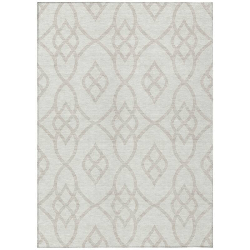 HomeRoots Trellis Transitional Rectangle Outdoor Rug