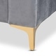 preview thumbnail 14 of 27, Oksana Light Grey Velvet with Goldtone Legs Daybed