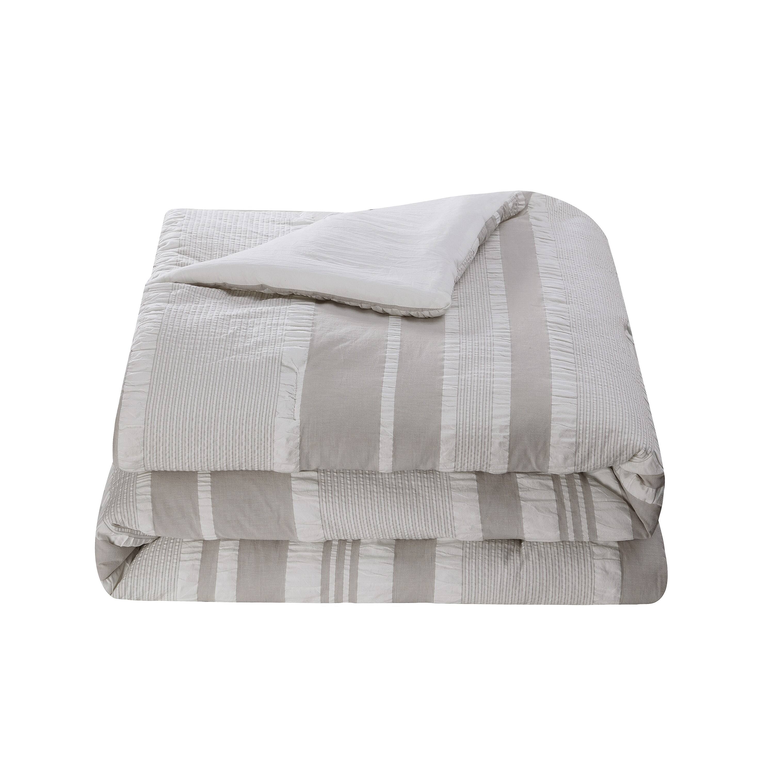 Tahari Home Ella Woven Stripe Cotton Comforter Set On Sale Bed Bath