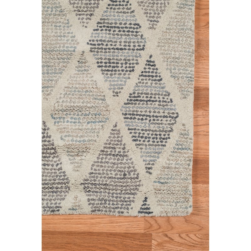 Magi Waverly Modern Diamond Hand-Tufted Wool Area Rug
