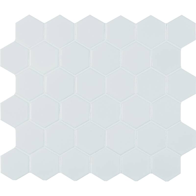 Ackland AKM-P-2X2HXM-CA 11" x 13" Porcelain Geometric Floor and Wall - Silica White