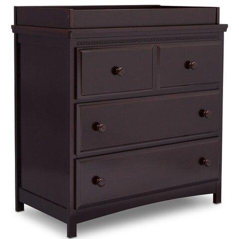 Waverly 3 Drawer Dresser with Changing Top, Greenguard Gold Certified, Dark Chocolate