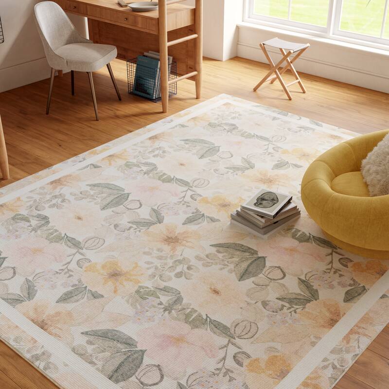 Nourison Botanical Washables Indoor only Floral Area Rug