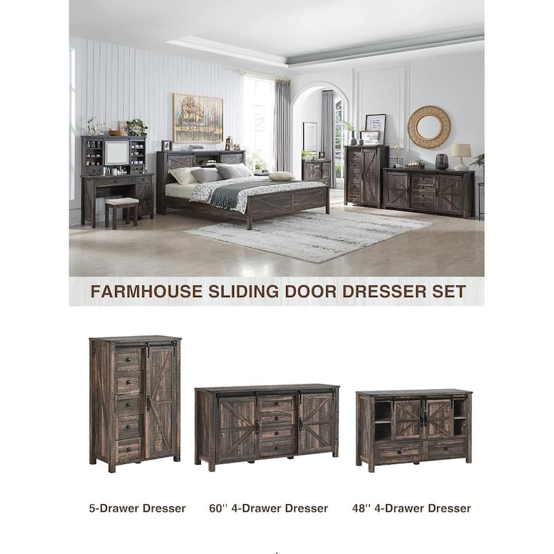 Farmhouse Dresser, Chest of Drawer, Dresser TV Stand, Storage Dresser
