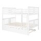 preview thumbnail 9 of 11, Full over Full Bunk Bed with Twin Size Trundle and Ladder, White