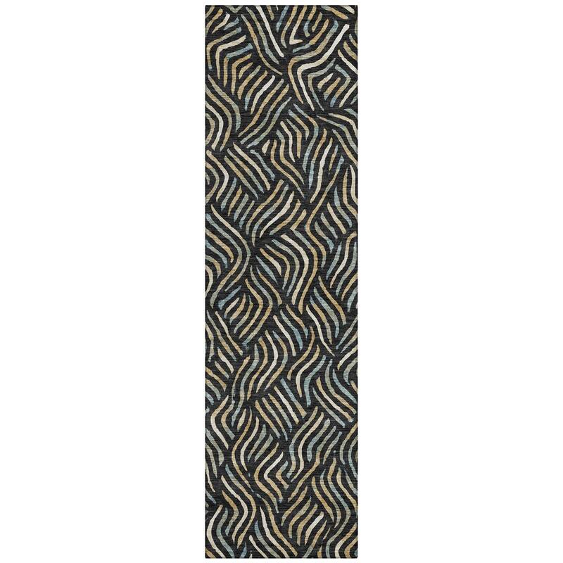 Machine Washable Indoor/ Outdoor Modern Jamie Chantille Rug