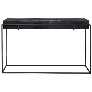 Aluminum Topped Rectangular Console Table - 55.25