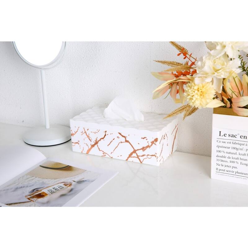 YBM Home Tissue Paper Box with Elegant Marble Printing