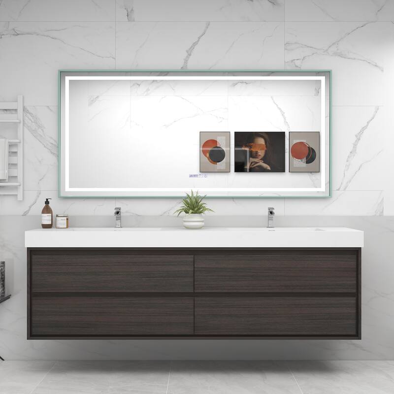 Morava 84" Floating Vanity with Double Sink - 84