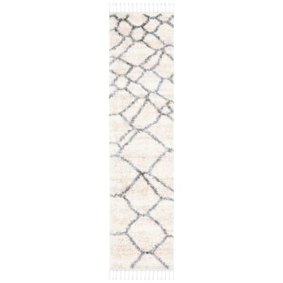 SAFAVIEH Berber Fringe Lozenka Mercedes Trellis Rug
