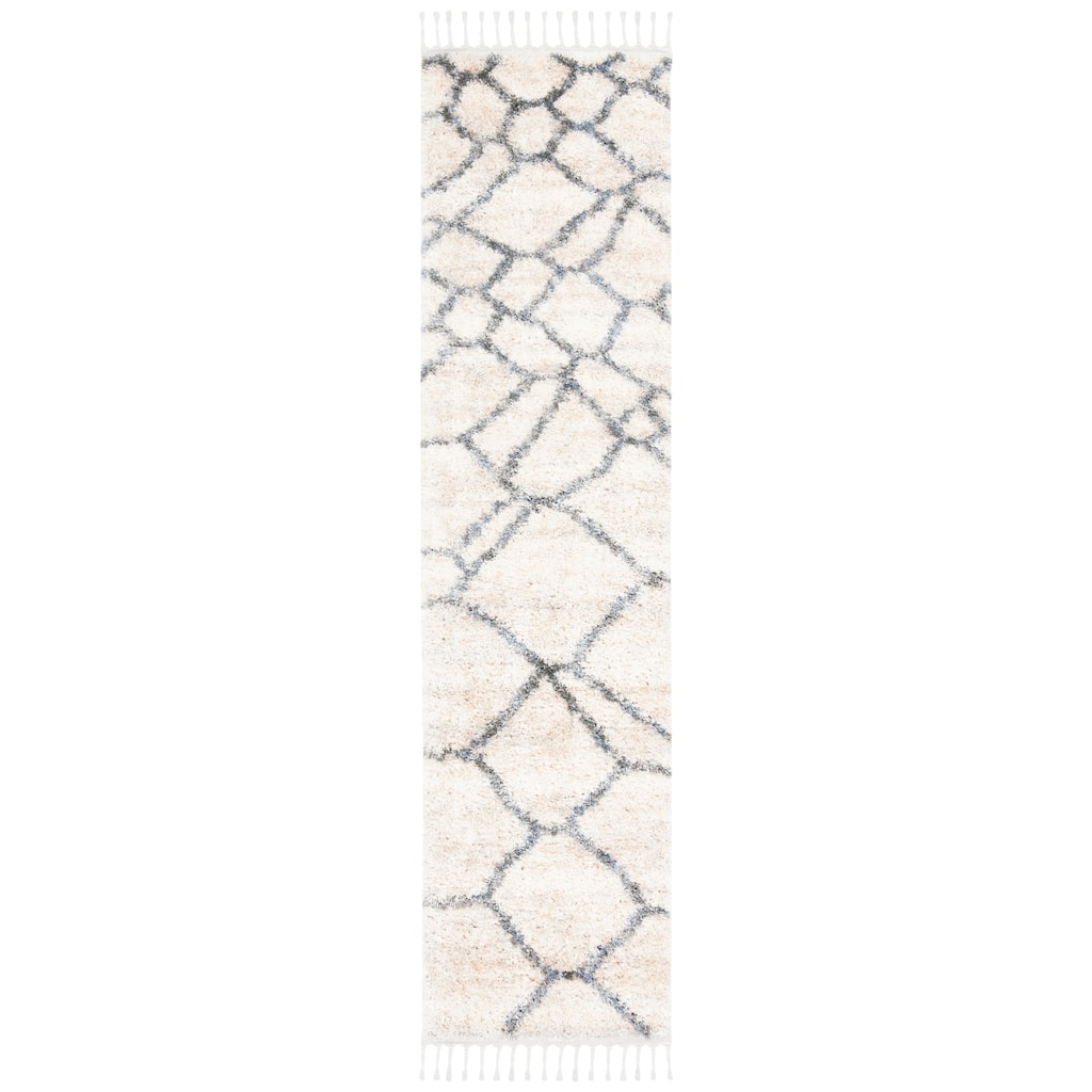 SAFAVIEH Berber Fringe Lozenka Mercedes Trellis Rug