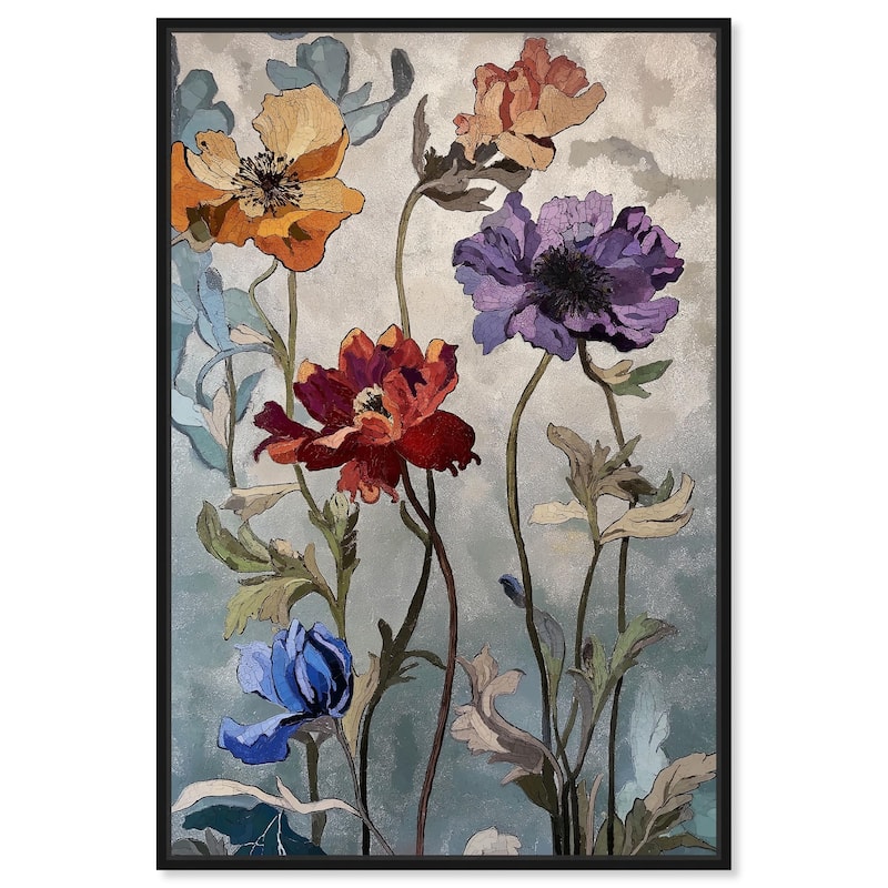 Hued Blossom I Canvas by Art Remedy - Black - 24" x 36"