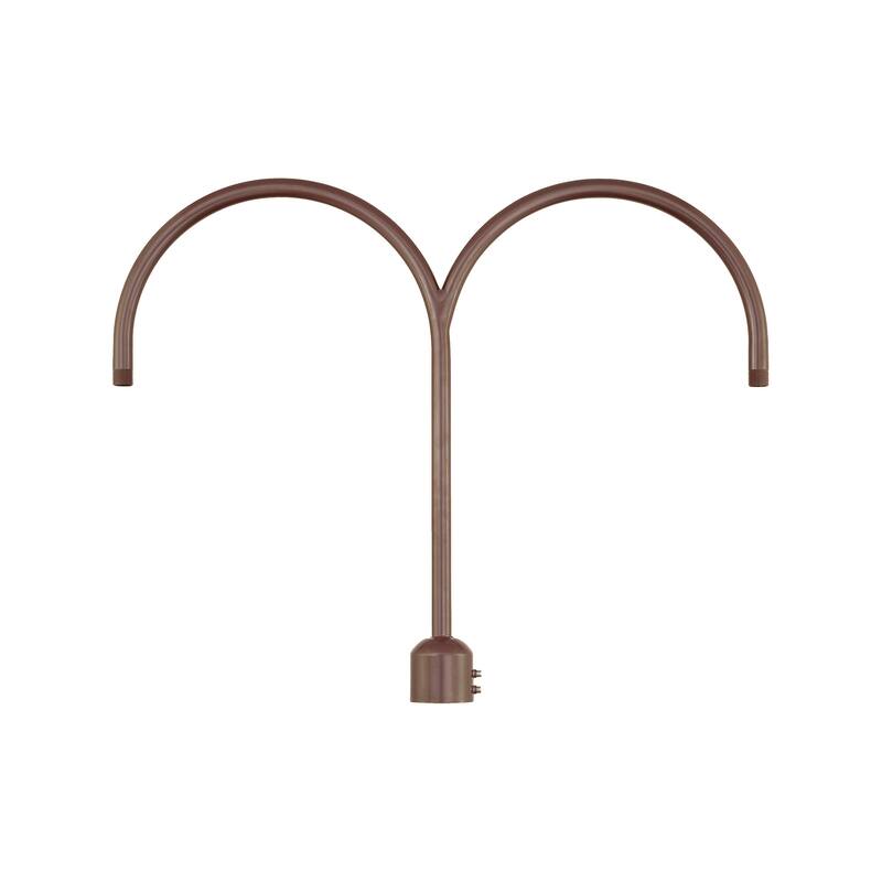 R Series Two Light Post Adapter - Architectural Bronze