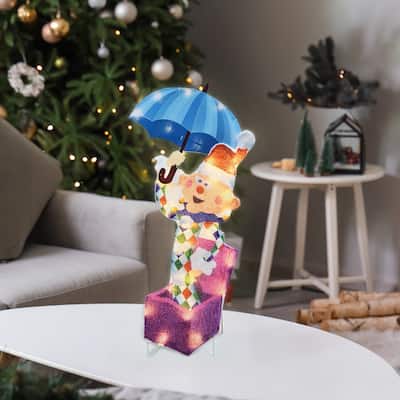 24" Rudolph 2D PreLit LED Misfit Charlie " the Box