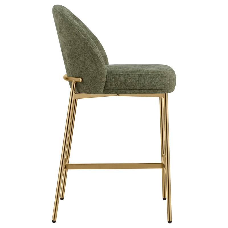Spruce & Spring Upholstered Counter Bar Stool with Metal Frame