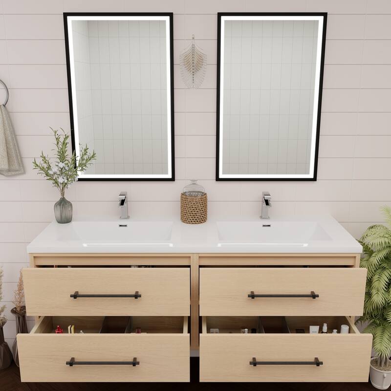 Victoria 48'' Floating Vanity with Double Reinforced Acrylic Sink - 47.5