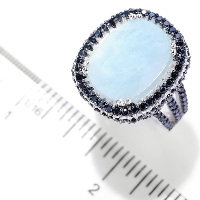 Milky Aquamarine Gemstone Ring, 925 Sterling Silver Ring, Engagement Ring