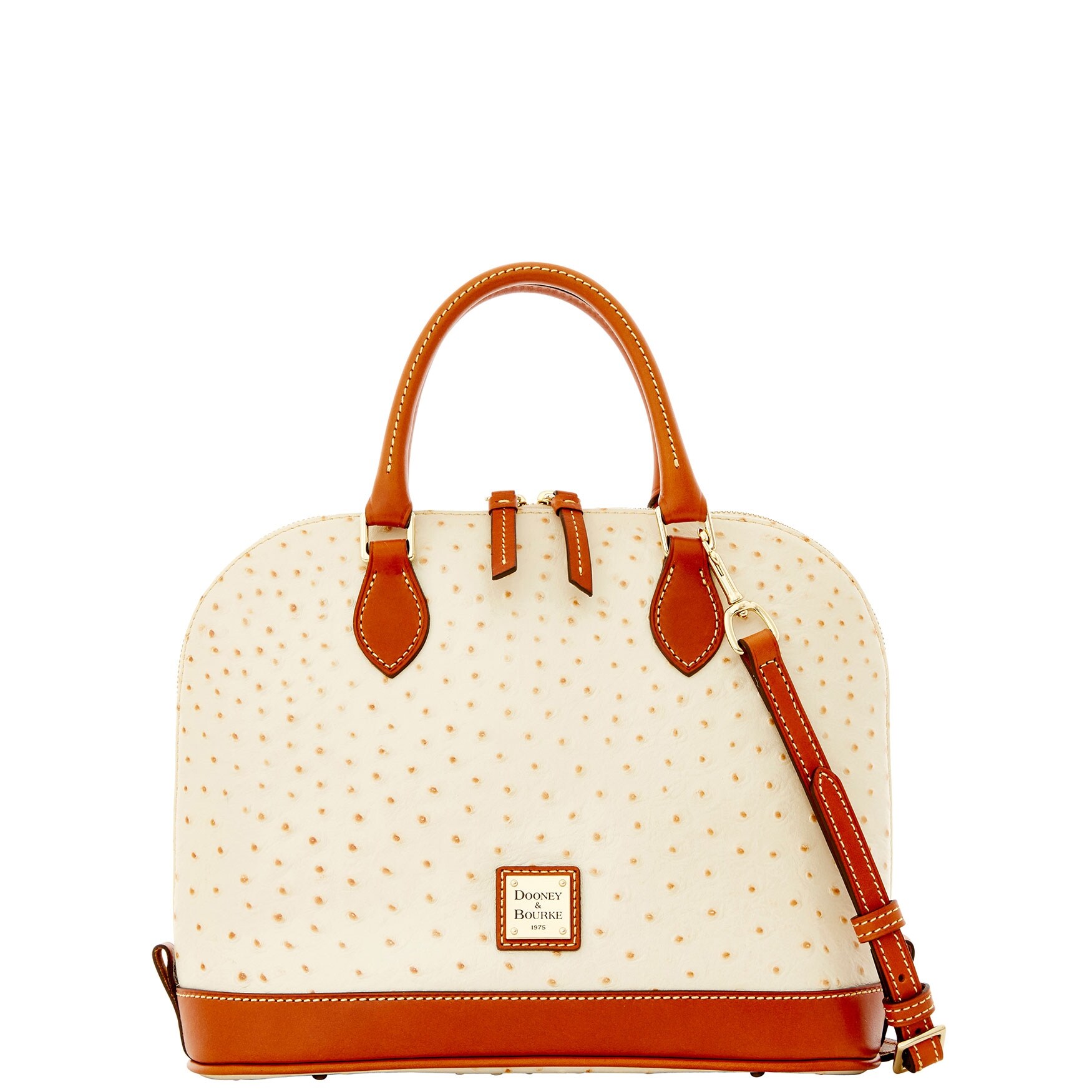 dooney & bourke ostrich zip zip satchel