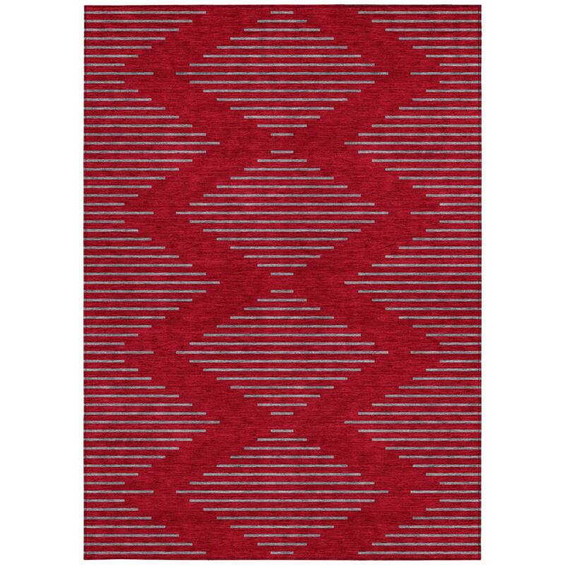 HomeRoots Geometric Transitional Rectangle Outdoor Rug