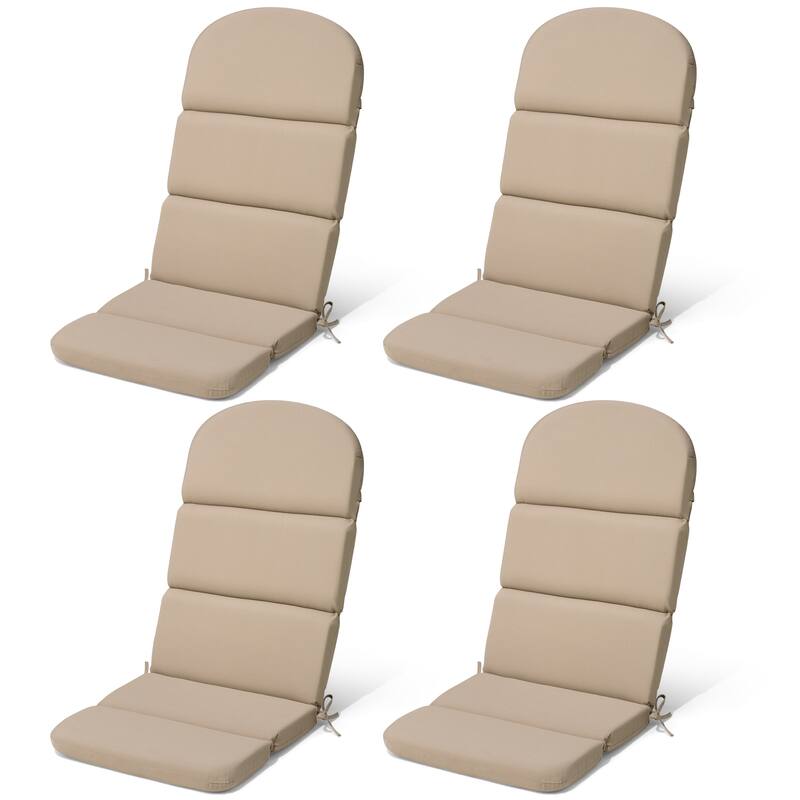 Crestlive Products Outdoor Adirondack Chair Cushion Patio Chair Pad - 4PC - Beige