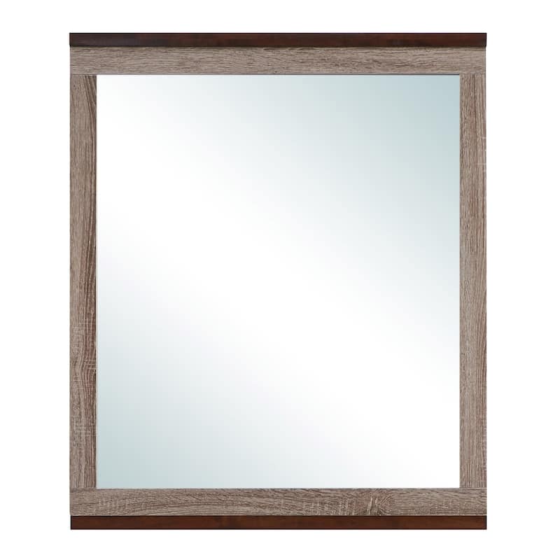 Wooden Framed Rectangular Dresser Wall Mirror - 39.5" - Brown