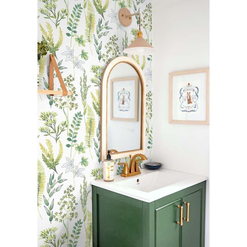 NextWall Wild Garden Peel and Stick Wallpaper
