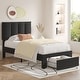 preview thumbnail 95 of 123, Javlergo Bed Frame with Storage Drawers Upholstered Platform Bed Frame with Adjustable Headboard