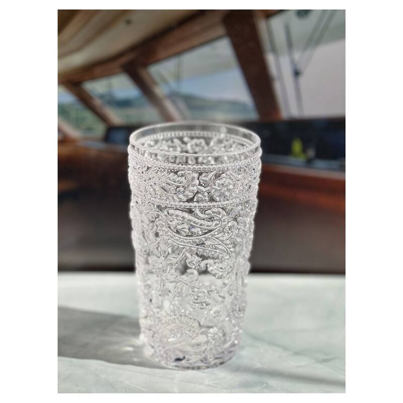 Paisley Acrylic Glasses Drinking Set of 4